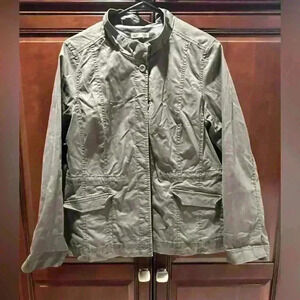 Eileen Fisher Organic Cotton Stand-Up Collar Utility Jacket